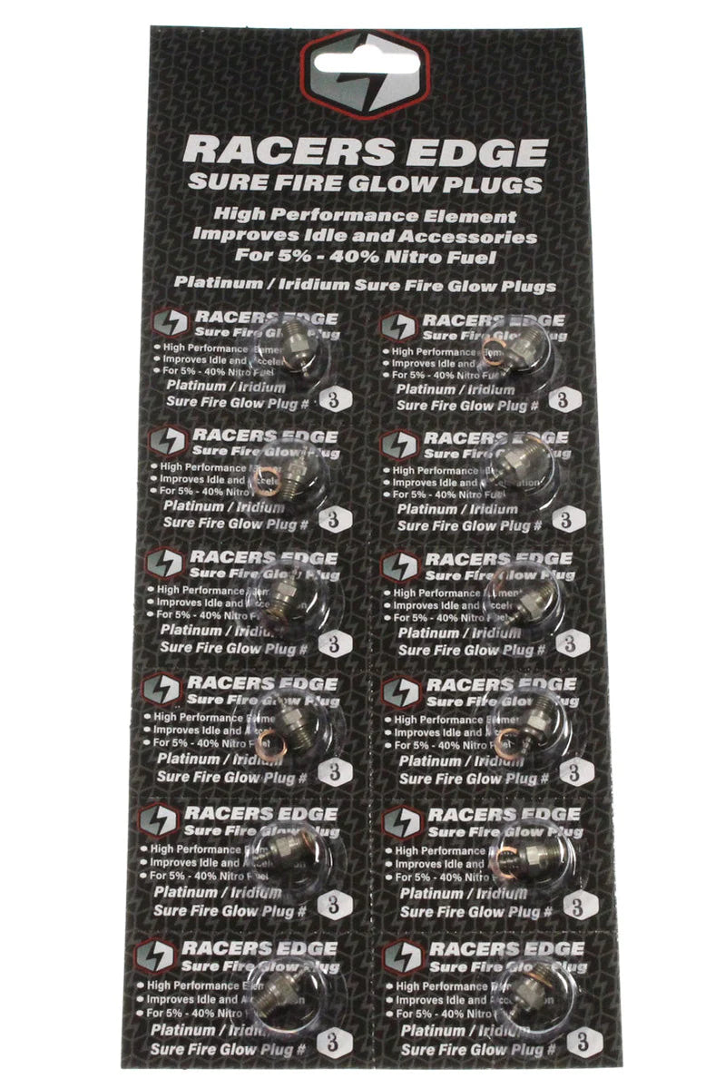 Platinum / Iridum Sure Fire #3 Medium Glow Plugs (1pc) - Iron City RC Hobbies