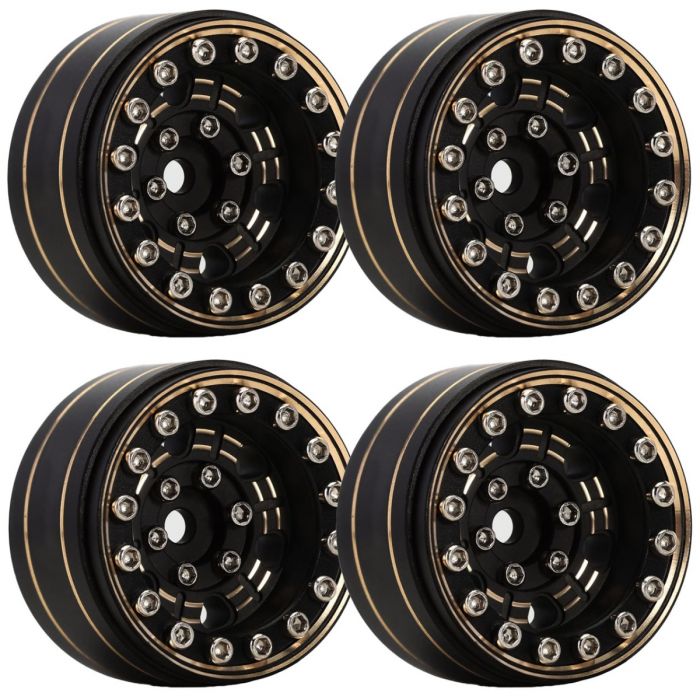 Powerhobby 1.0" Z1 Brass Beadlock Crawler Wheels 1/24 Axial SCX24 Jeep Bronco - Iron City RC Hobbies