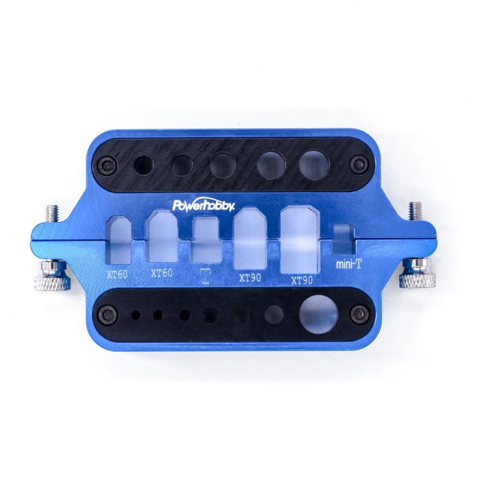 Powerhobby Aluminum RC Connector Soldering Jig Blue - Iron City RC Hobbies