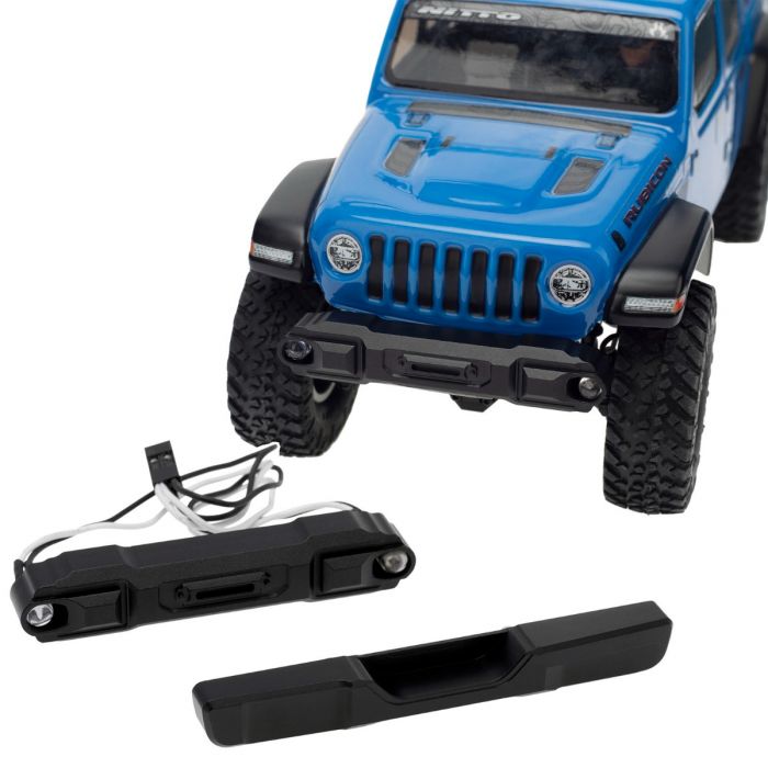 Powerhobby SCX24 Jeep Gladiator Bronco Front Rear Aluminum Bumper with Lights - Iron City RC Hobbies