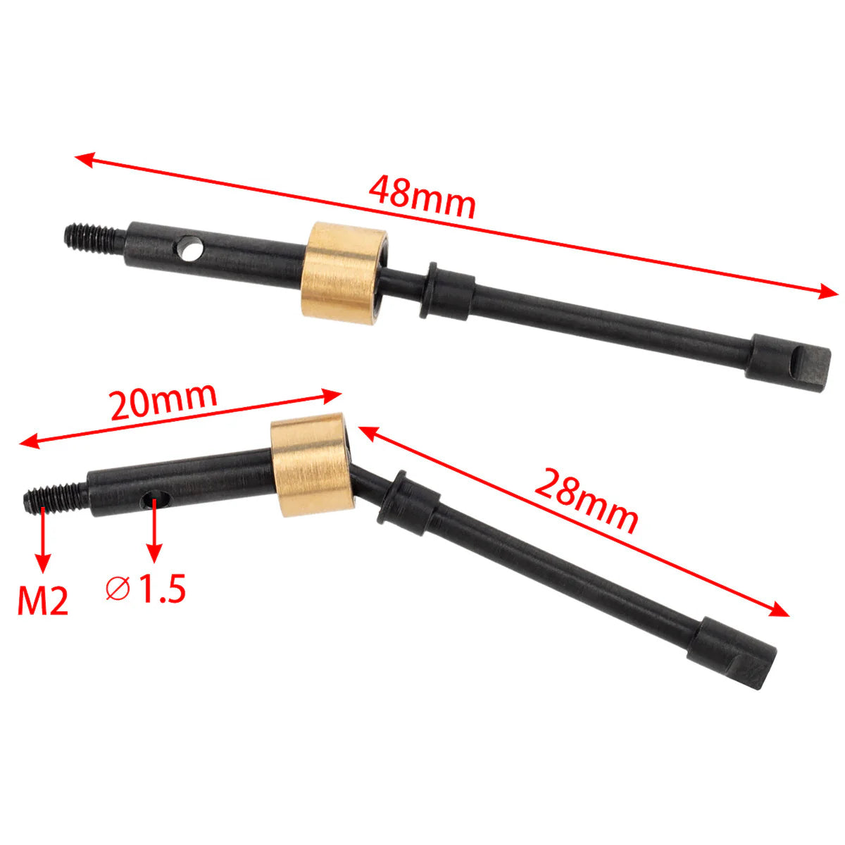 Powerhobby Axial SCX24 Front Axle CVD - Iron City RC Hobbies