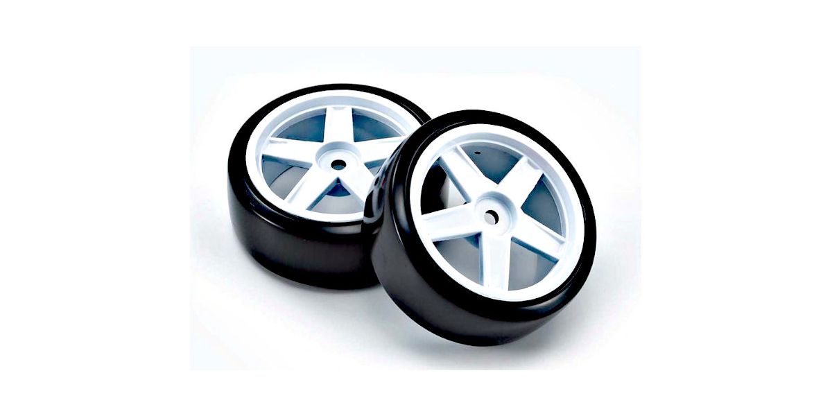 PremountedDriftTireFZ02 (5Spoke/White/2p) - Iron City RC Hobbies