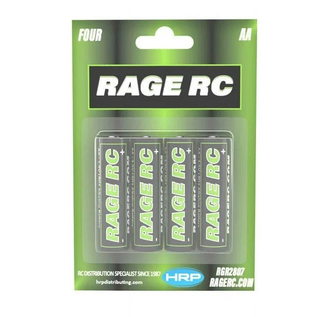 Rage RC AA Alkaline Batteries - Pack of 4 - Iron City RC Hobbies