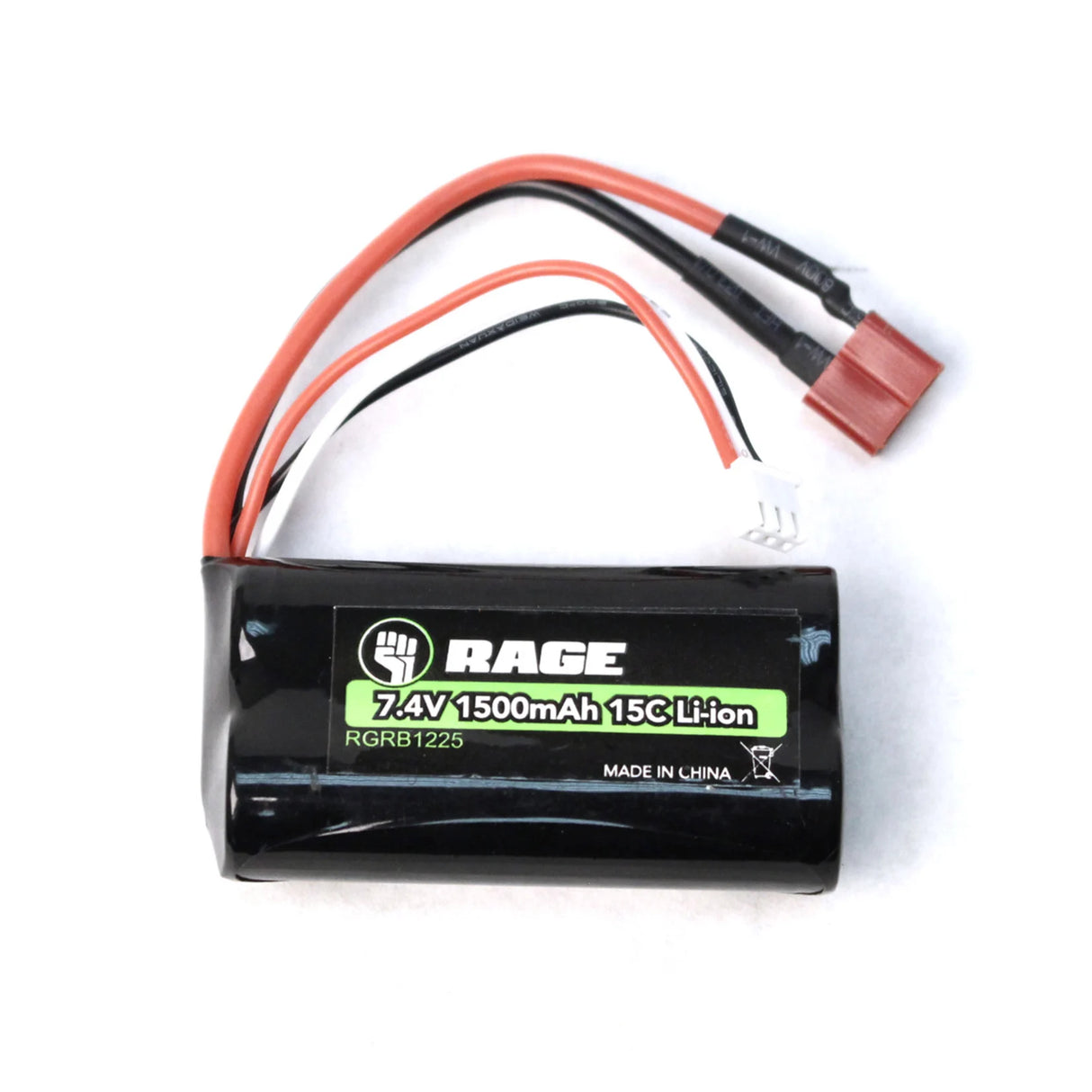 Rage R/C 7.4v, 1500mAh Li-ion Battery: Black Marlin - Iron City RC Hobbies