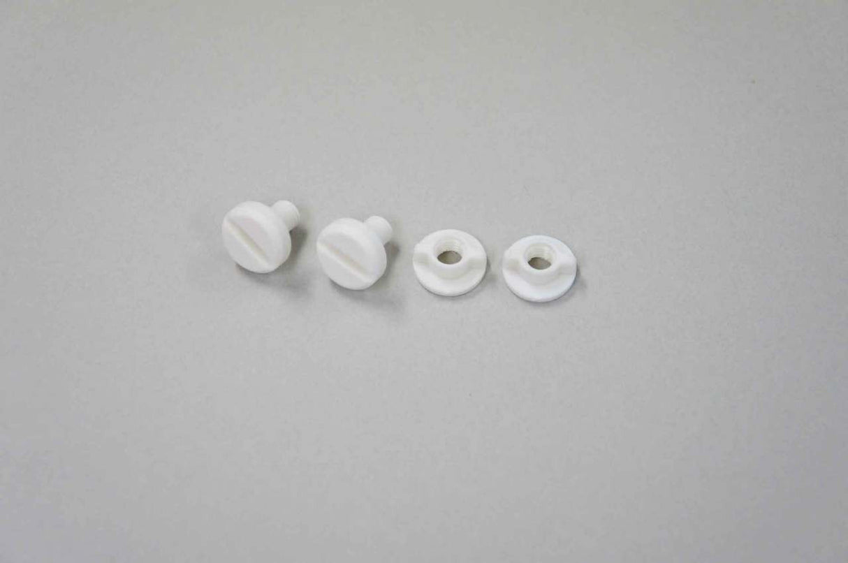 Rear Spoiler Adjusting Screw w/Nut 2ea (White) - Iron City RC Hobbies