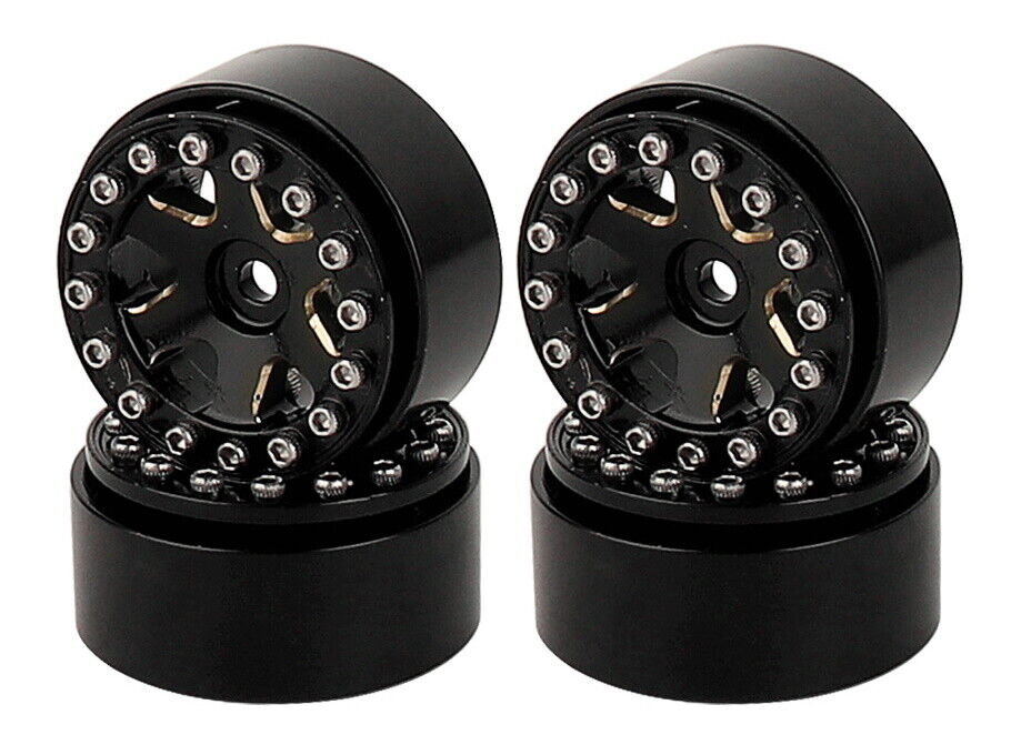 SCX24 Jeep Bronco 1.0" Z2 Brass Beadlock Crawler Wheels - Iron City RC Hobbies