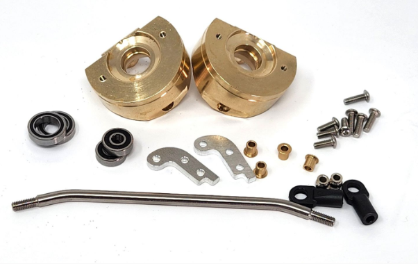 Dlux Heavy Brass Knuckle for AR45 Straight, SCX10Pro