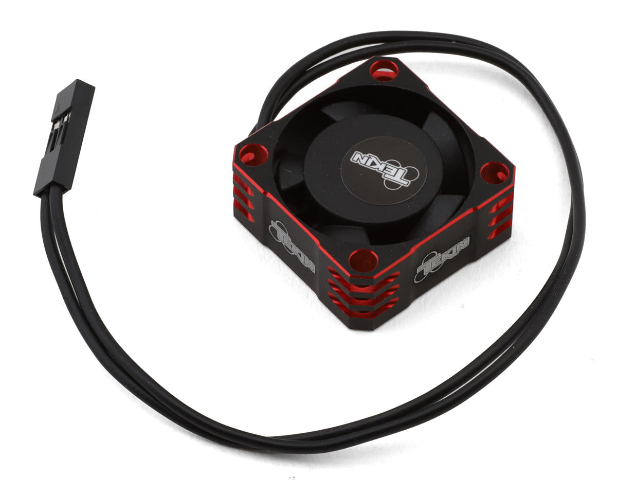 Tekin 25x25x10 Hiflow Aluminum Cooling Fan (Black/Red) TT3859 - Iron City RC Hobbies