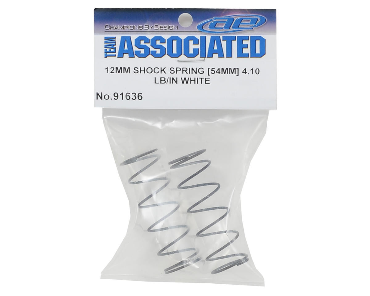 Associated 12mm Front Shock Spring (2) (White/4.10lbs) (54mm Long) - Iron City RC Hobbies