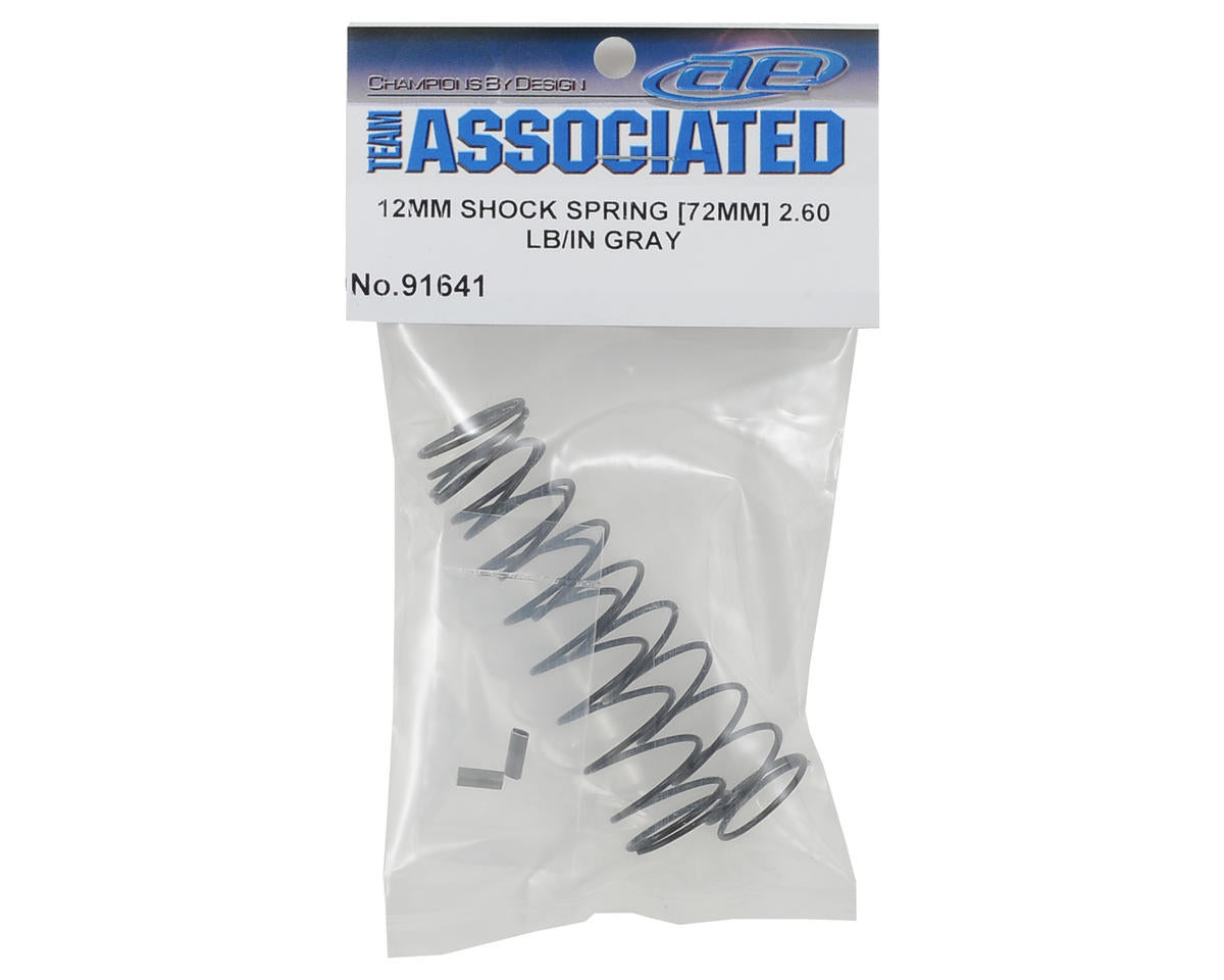 Associated 12mm Rear Shock Spring (2) (Gray/2.60lbs) (72mm Long) - Iron City RC Hobbies