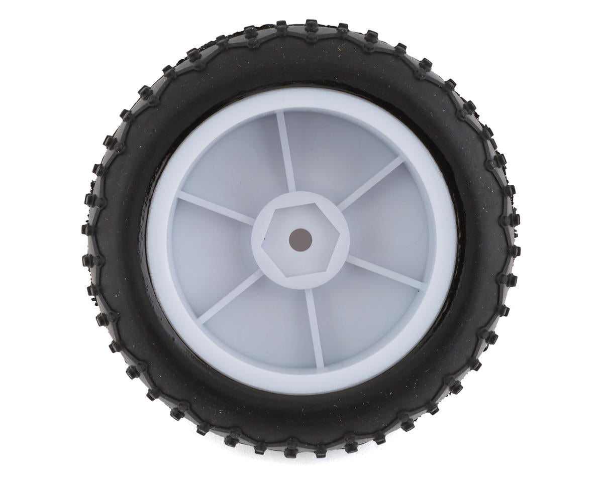 Associated Reflex 14B Rear Wide Pre-Mounted Mini Pin Tire (2) (White) - Iron City RC Hobbies