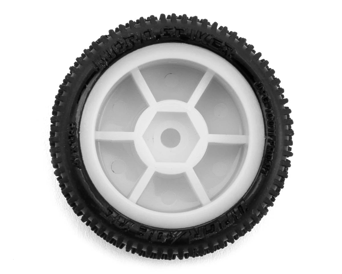 UpGrade RC Micro Spiker Pre-Mounted Front and Rear Carpet Tires for Losi® Micro-B (Yellow)