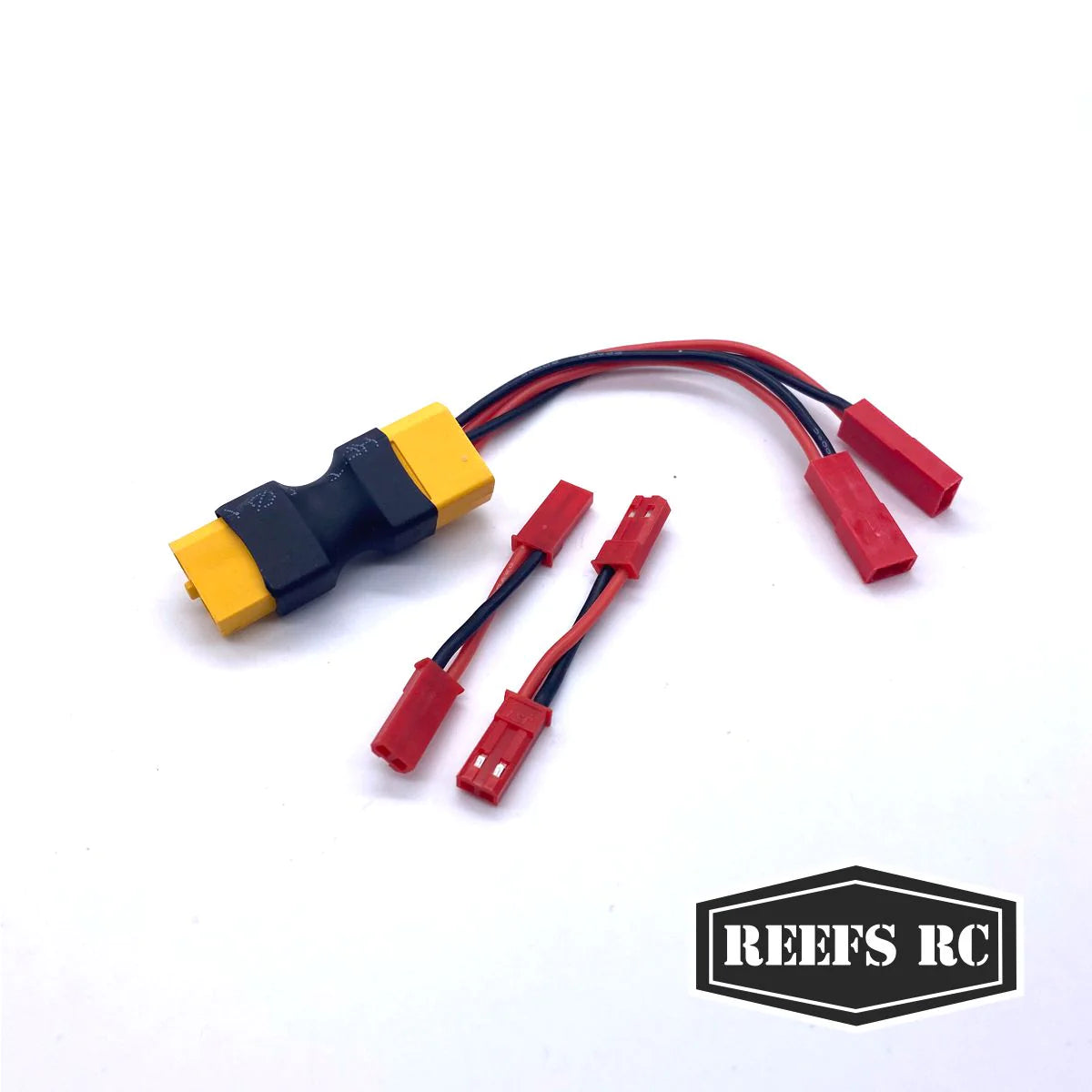 XT60 Dual JST Connector w/ 2 Male-Male Adaptors - Iron City RC Hobbies