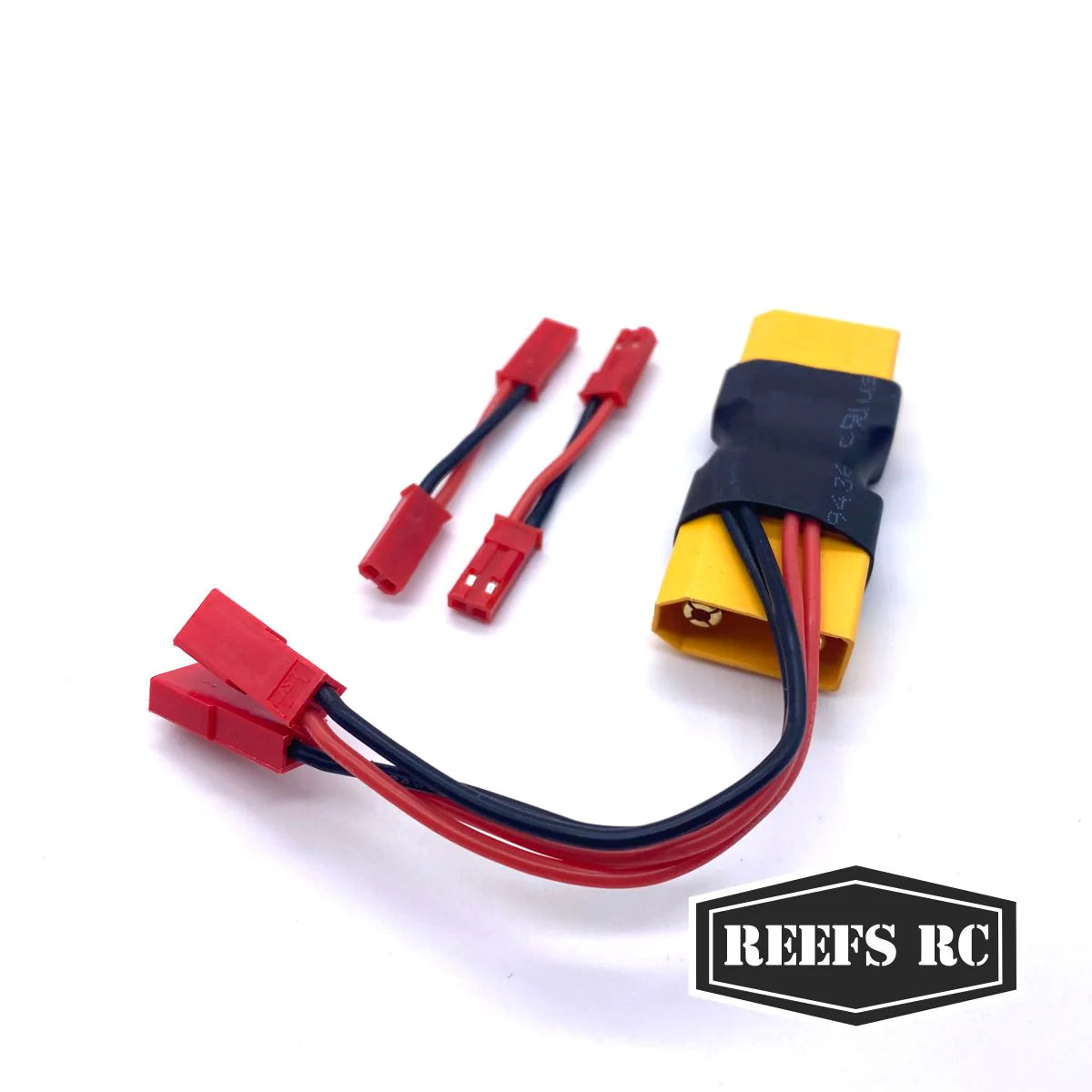 XT90 Dual JST Connector w/ 2 Male-Male Adaptors - Iron City RC Hobbies
