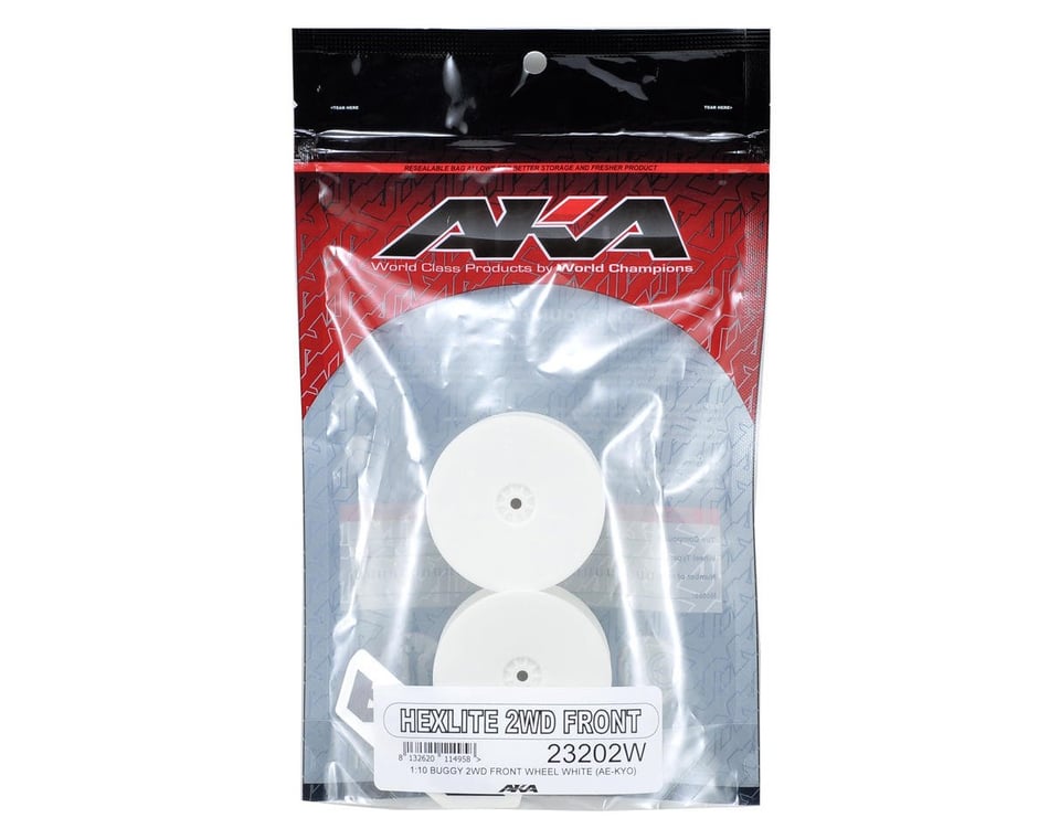 AKA 12mm Hex "HEXlite" 2.2 Front Wheels (2) (B6/RB6) (White) (23202W) - Iron City RC Hobbies