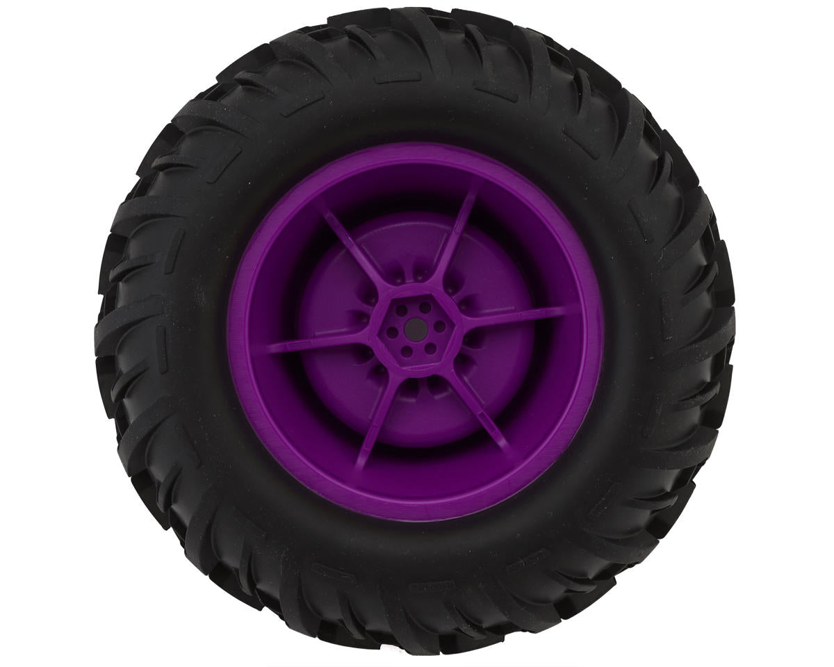 Arrma Quake dBoots Cut Chevron Monster Truck Pre-Mounted Tires (Purple) (2)