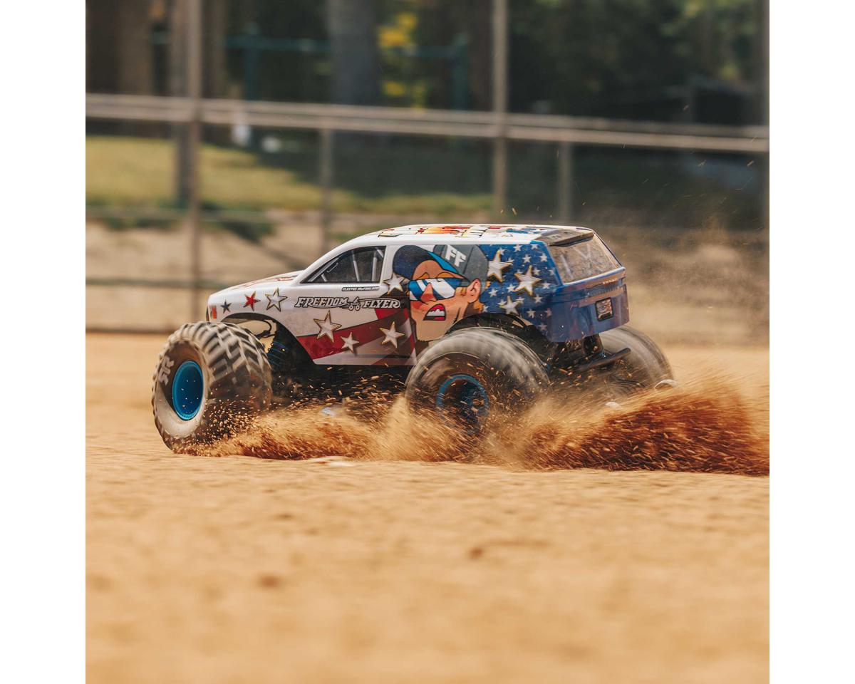 Arrma Freedom Flyer 223S BLX 1/10 2WD RTR Brushless Monster Truck (White) w/SLT2 2.4GHz Radio, DSC, Battery & Charger