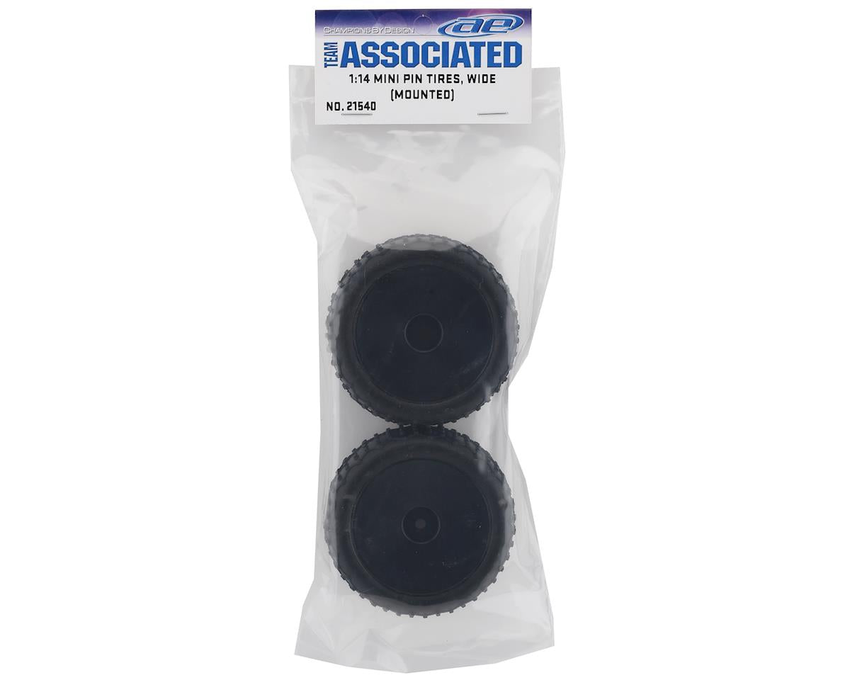Associated Reflex 14B/14T Mini Pin Tires, Wide (Mounted) - Iron City RC Hobbies