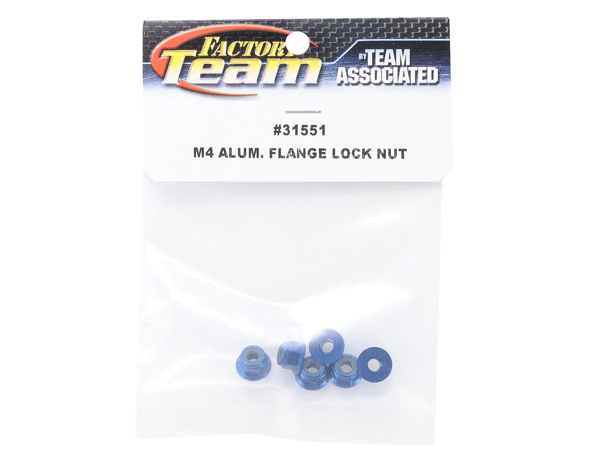 Associated FT M4 Aluminum Flange Locknut (6) - Iron City RC Hobbies