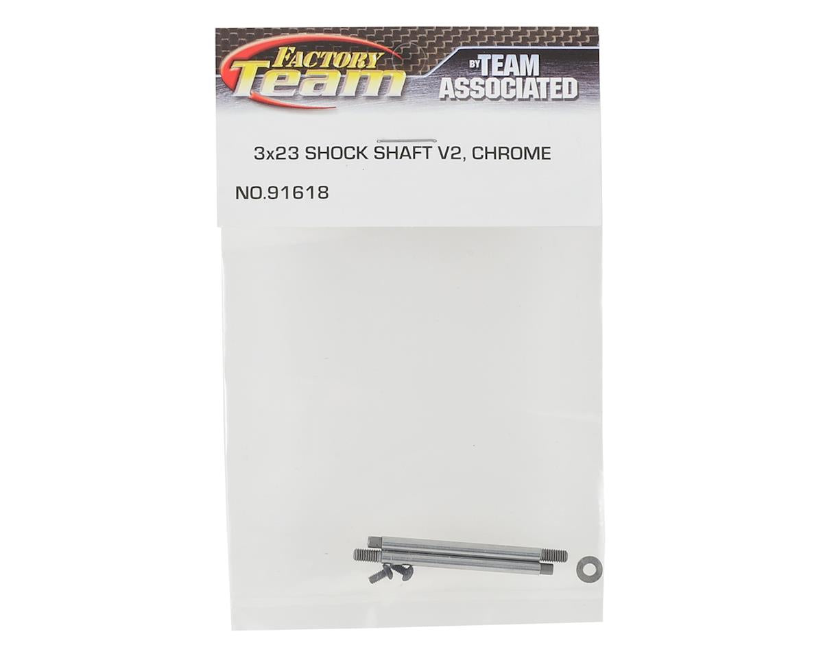 Associated 3x23mm V2 Chrome Screw Mount Front Shock Shaft (2) - Iron City RC Hobbies