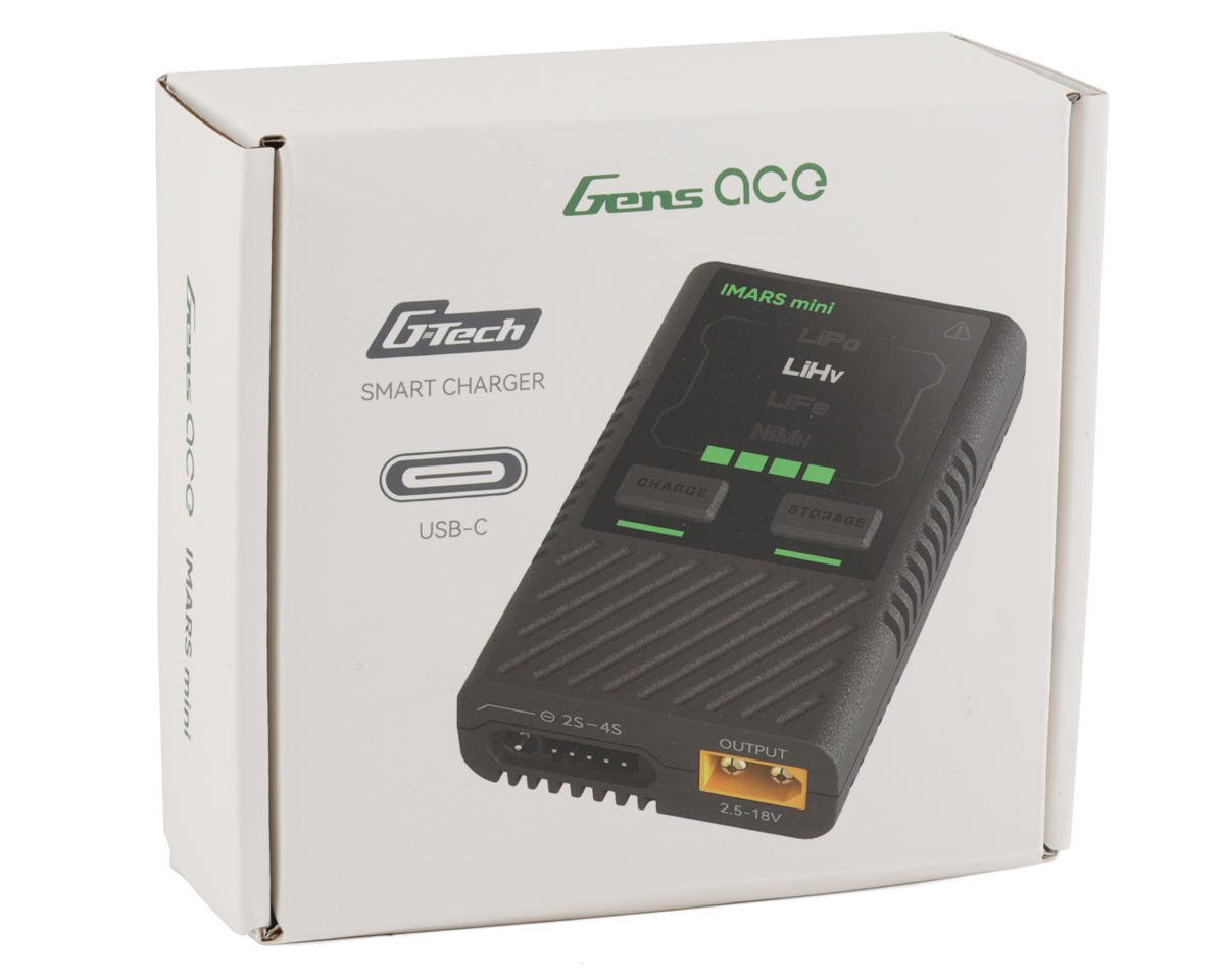 Gens Ace Imars Mini 2-4S G-Tech DC Charger (5A/60W) w/65W USB-C PD Power Supply
