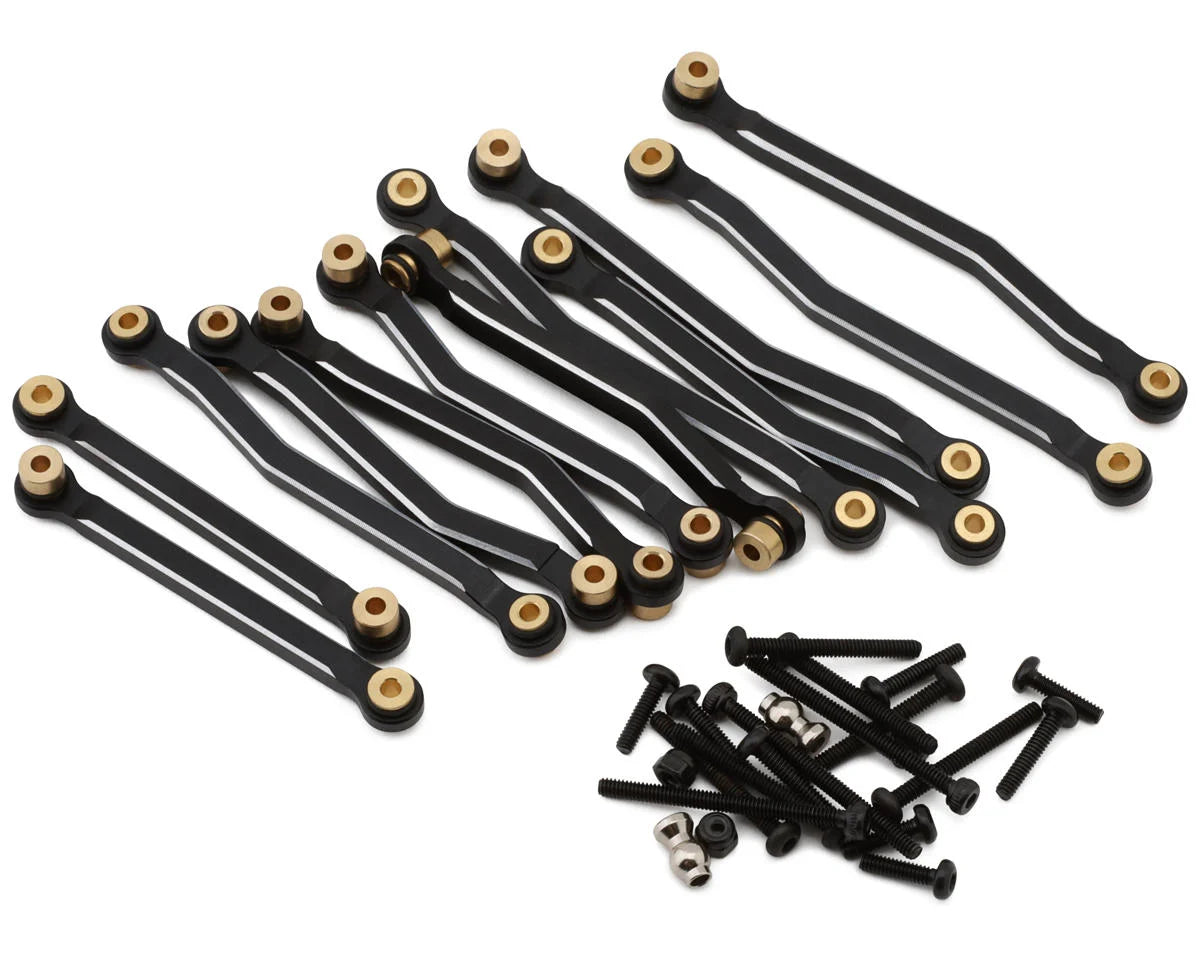 HobbyPlus CR18P Arktos 6x6 Aluminum High Clearance Suspension Links Set (Black)