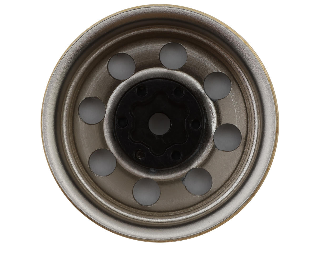 HobbyPlus 1.2" Steelie Beadlock Wheels w/Brass Rings (25g) (6) (Choose Color)