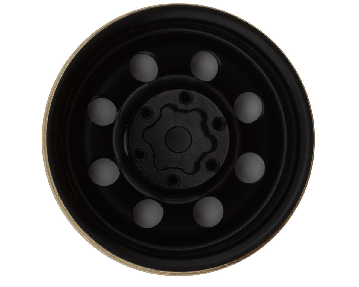 HobbyPlus 1.2" Steelie Beadlock Wheels w/Brass Rings (25g) (6) (Choose Color)