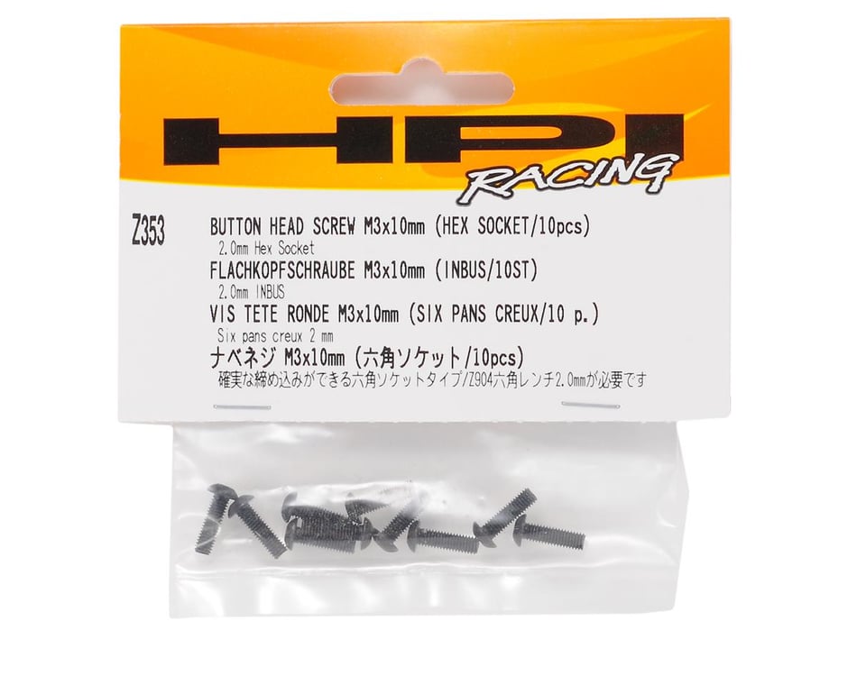 HPI 3x10mm Button Head Screw (10) (Z353) - Iron City RC Hobbies