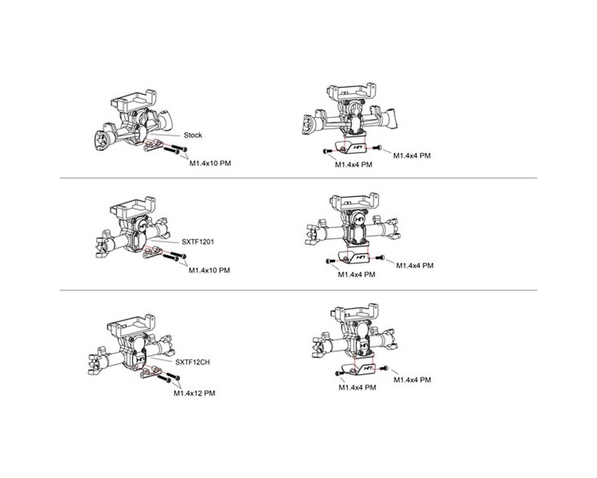 Hot Racing Stainless Steel Front or Rear Axle Skid Plate SCX24 - Iron City RC Hobbies