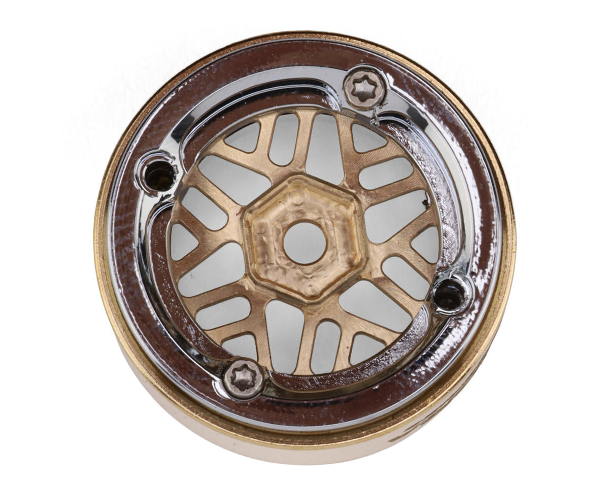 Injora 0.7" D19 ModuWheel Brass & Aluminum Micro Crawler Beadlock Wheels (4) (8.4g ea) (-2mm Offset) (Ascent-32)