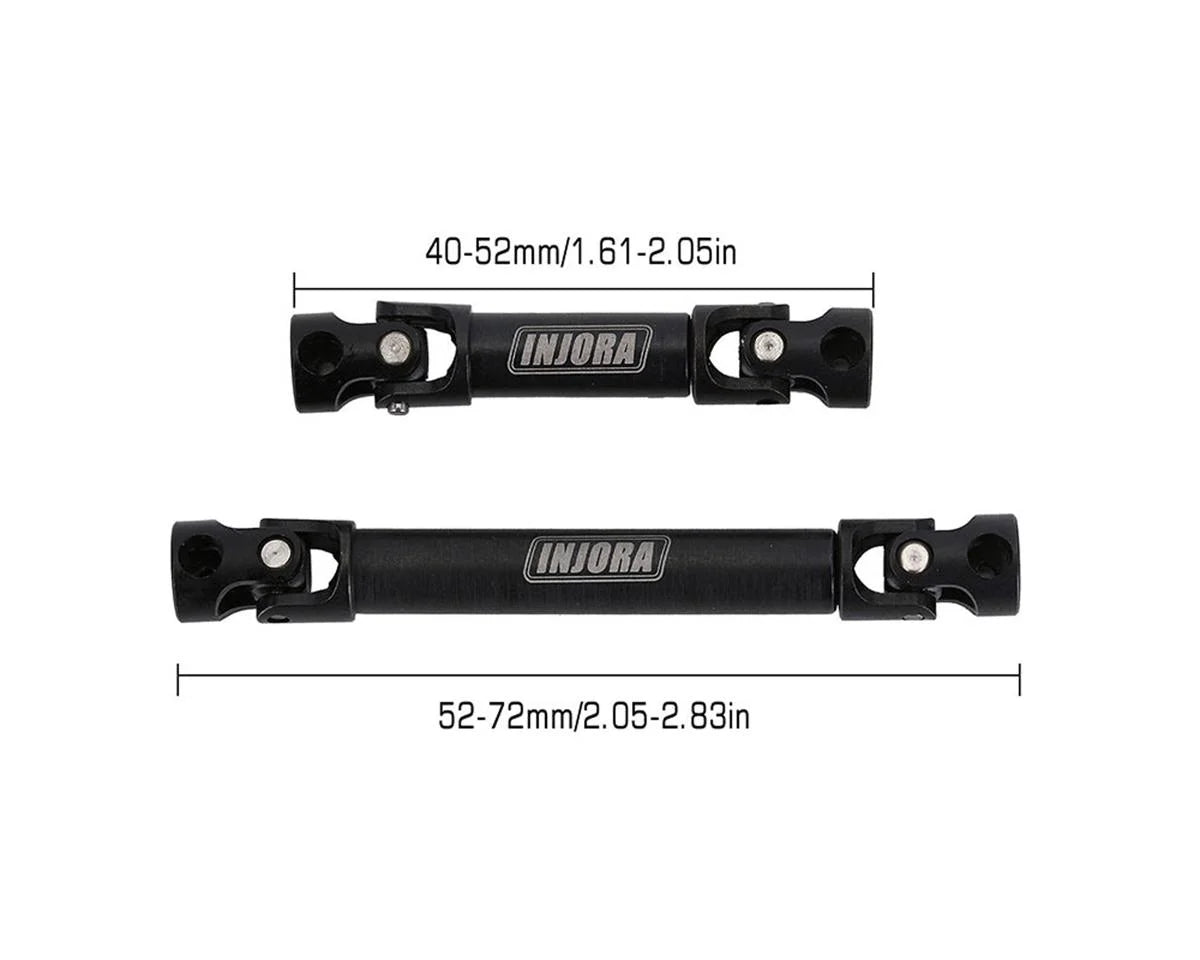 Injora Axial SCX24 Hardened Steel Drive Shafts Set (C10/JLU/Bronco/Base Camp/4Runner) (132mm Wheelbase)