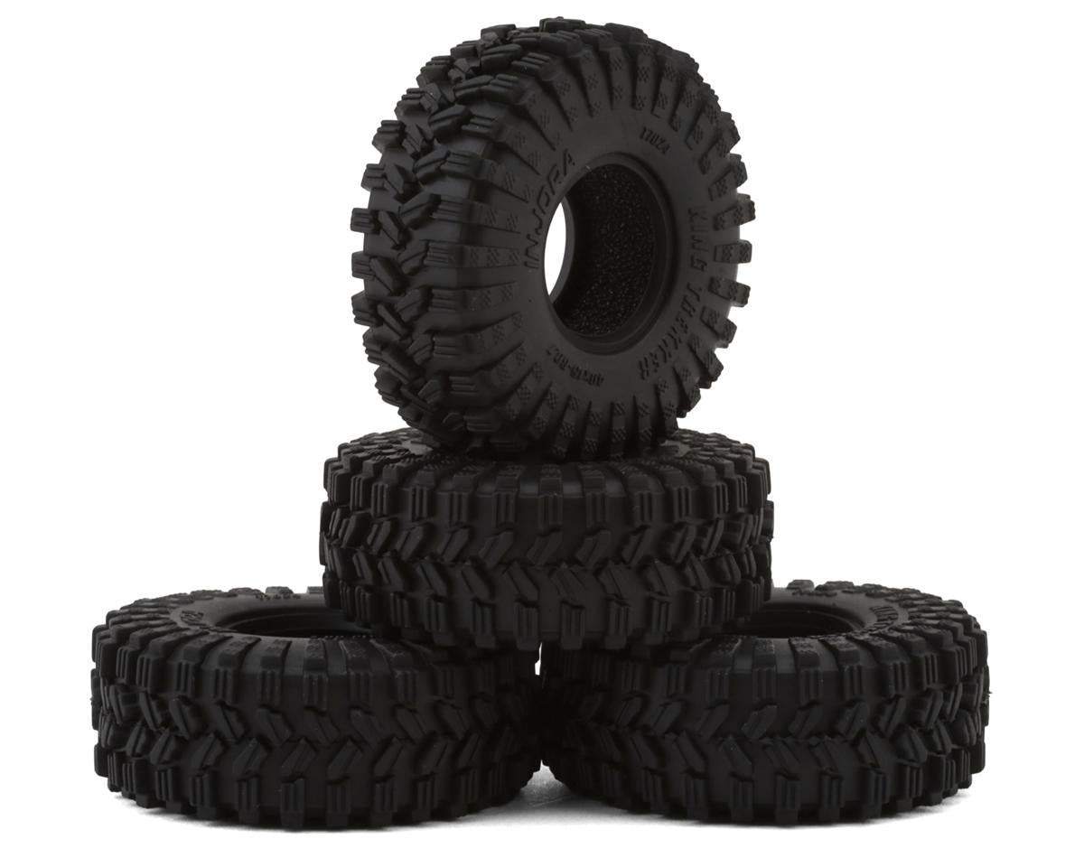 Injora 0.7" King Trekker Micro Rock Crawler Tires (4) (40mm OD) (S5) w/Foam Inserts