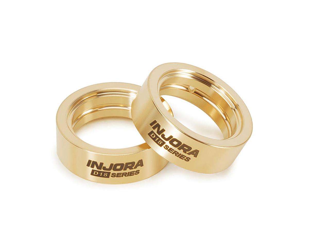 Injora Axial SCX30 0.7" D18 Beadlock wheels Brass Clamp Rings (4) (10g ea)