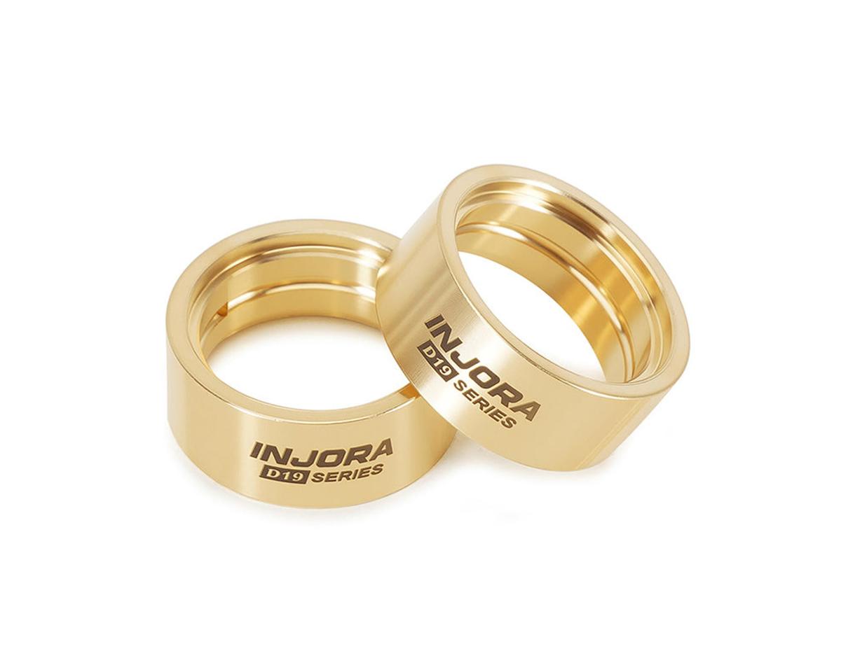 Injora Axial SCX30 0.7" D19 Beadlock wheels Brass Clamp Rings (4) (10.1g ea)