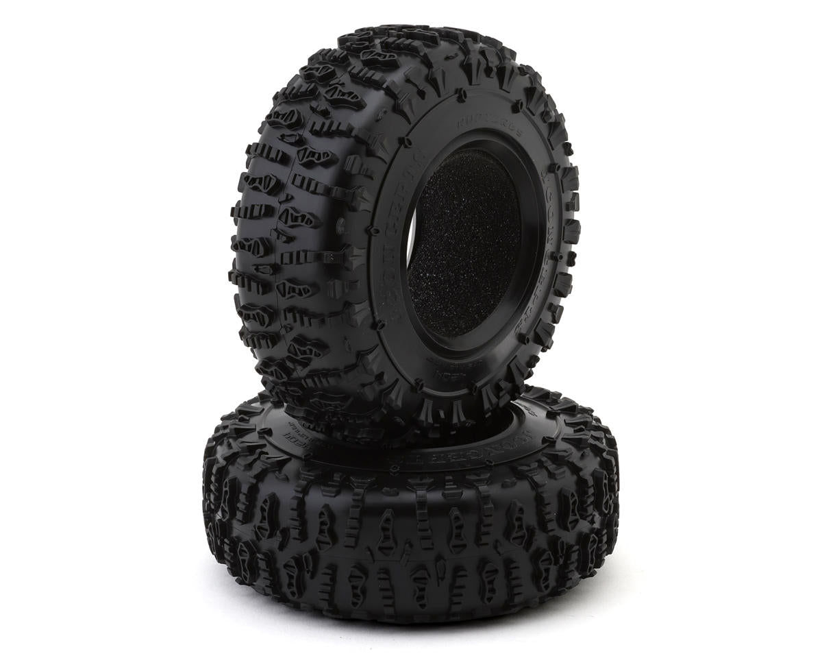 JConcepts Ruptures 2.2" All Terrain Rock Crawler Tires (2) (OD - 4.75”) (Green) w/Foam Inserts