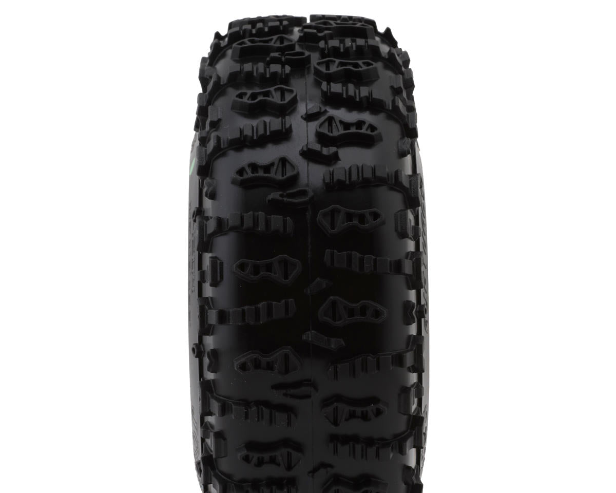 JConcepts Ruptures 2.2" All Terrain Rock Crawler Tires (2) (OD - 4.75”) (Green) w/Foam Inserts