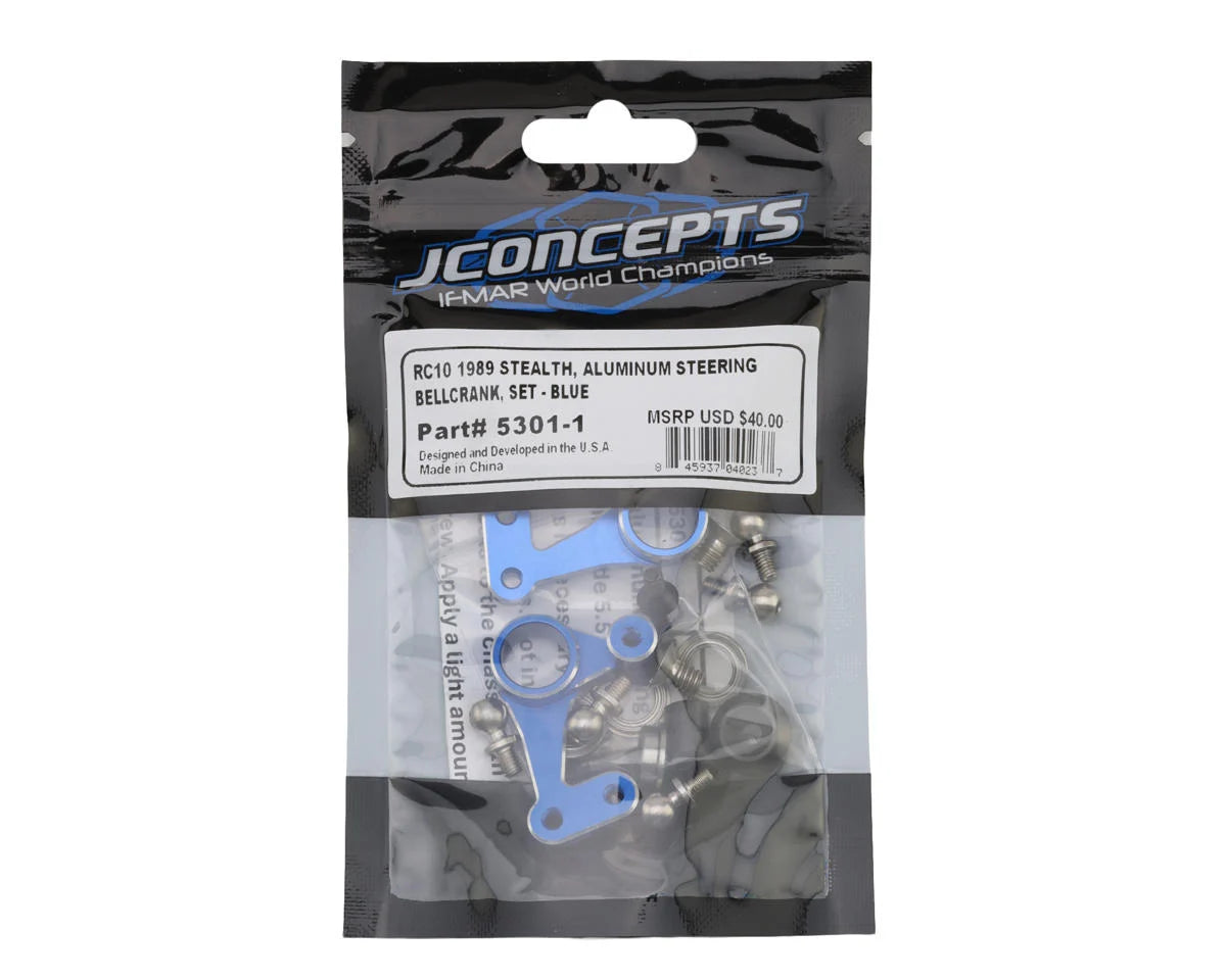 JConcepts RC10 '89 Masami Stealth Aluminum Steering Bellcrank (Blue)