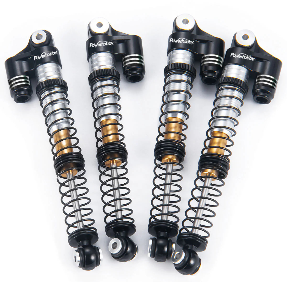 Powerhobby 1/24 Axial SCX24 Aluminum 58mm Long Travel Shocks Jeep Bronco Black - Iron City RC Hobbies