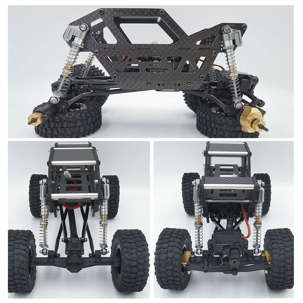 Powerhobby 1/24 Axial SCX24 Aluminum 58mm Long Travel Shocks Jeep Bronco Black - Iron City RC Hobbies