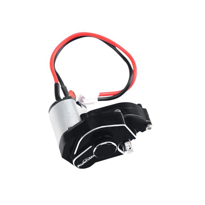 Powerhobby Axial SCX24 030 55T Motor w Aluminum Gearbox Assembled Black - Iron City RC Hobbies