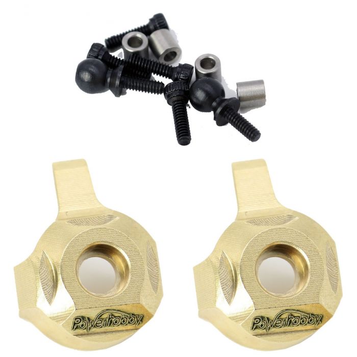 Powerhobby Brass Front Steering Knuckle Axial SCX24 - Iron City RC Hobbies