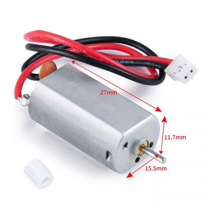 Powerhobby 050 High Torque Motor w/11T Gear Mount for Axial SCX24 Black - Iron City RC Hobbies