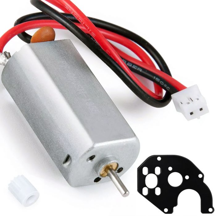 Powerhobby 050 High Torque Motor w/11T Gear Mount for Axial SCX24 Black - Iron City RC Hobbies