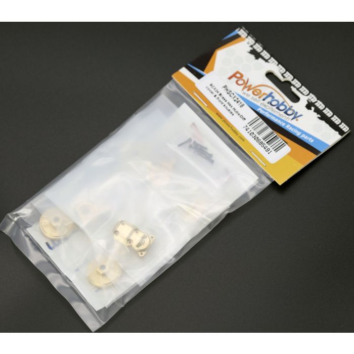 Powerhobby Axial SCX24 Brass Hex Hubs, Diff Cover, Front Knuckles - Iron City RC Hobbies