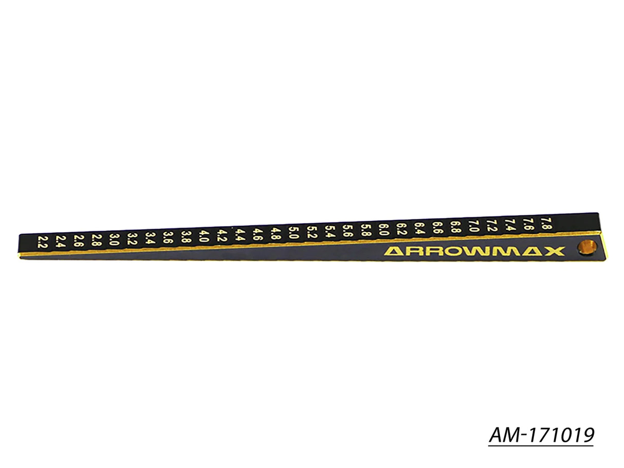 Arrowmax Ultra-Fine Chassis Ride Height Gauge 2-8MM (0.1MM) Black Golden - Iron City RC Hobbies