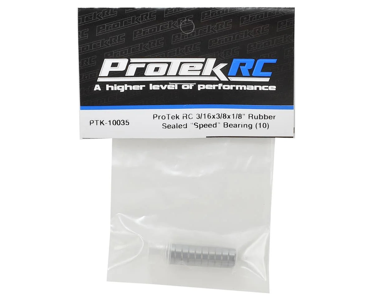 ProTek RC 3/16x3/8x1/8" Rubber Sealed "Speed" Bearing (10)