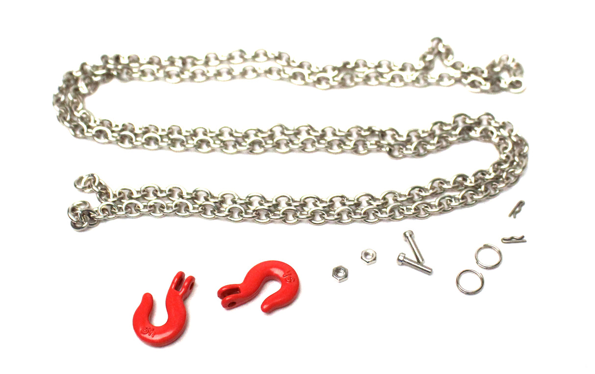Racers Edge 1/10 Scaler Tow Hooks and Chain Set