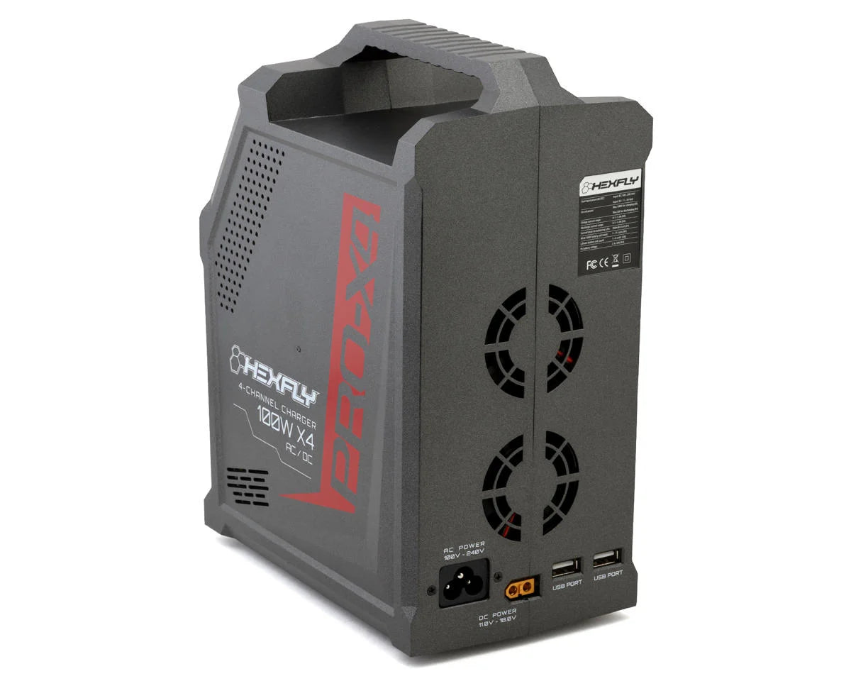 Redcat Hexfly Pro X4 Quad AC/DC Battery Charger (1-6S/7A/100Wx4)