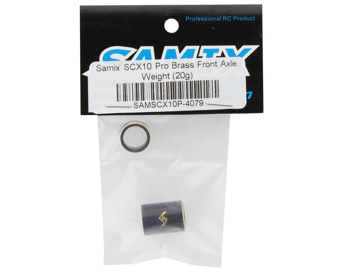 Samix SCX10 Pro Brass Front Axle Weight (20g)